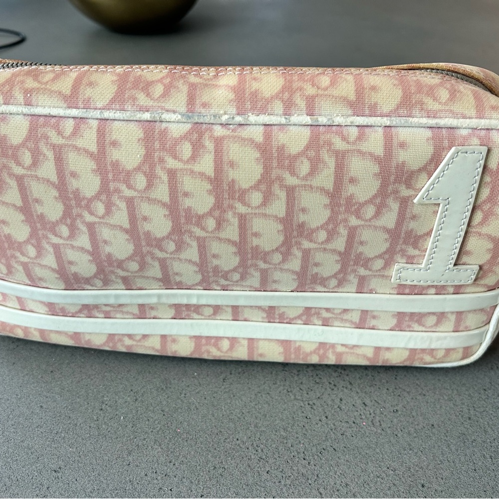 Pink Dior Monogram Varsity Crossbody